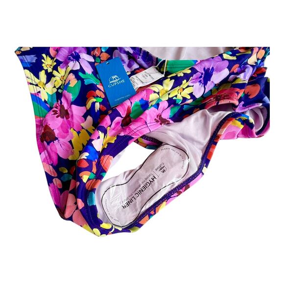 NEW Cupshe SWIMSUIT Women's LG 1PC  V-Neck Tummy Control ADJ Straps Back O-Ring - Picture 11 of 14